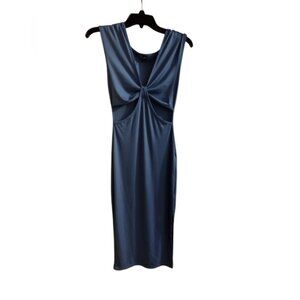 2/$10 EUC Shein stretchy comfy sexy blue dress with peekaboo sides Size Small
